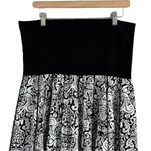 Lapis Women’s Black FABULOUS Strapless Tub Top Sundress Black & White Pa…
